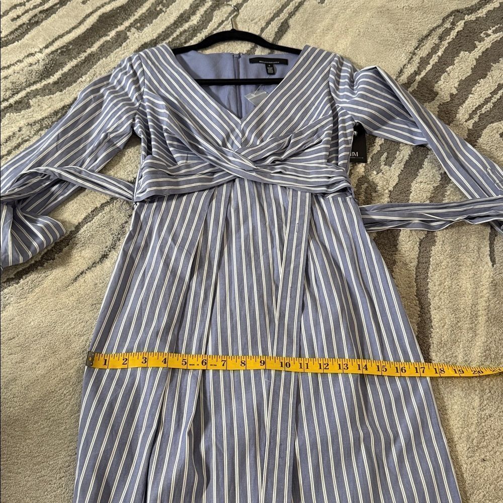 WHBM Poplin Twist-Front Midi Shirt Dress - Picture 10 of 15